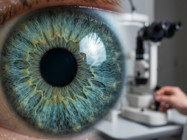 Detailed view of healthy human eye showing the importance of regular comprehensive eye examinations