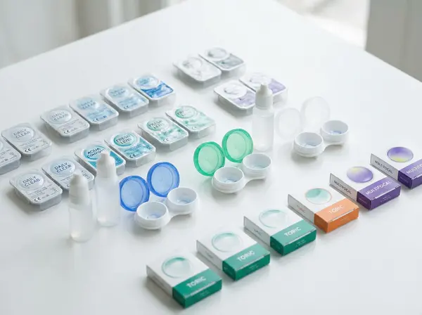 Different types of contact lenses available at City Optix including daily disposable and monthly options