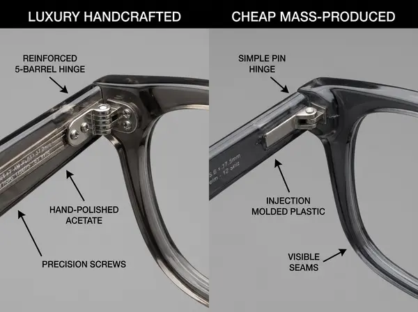 Quality comparison between premium independent frames and budget frames showing construction differences