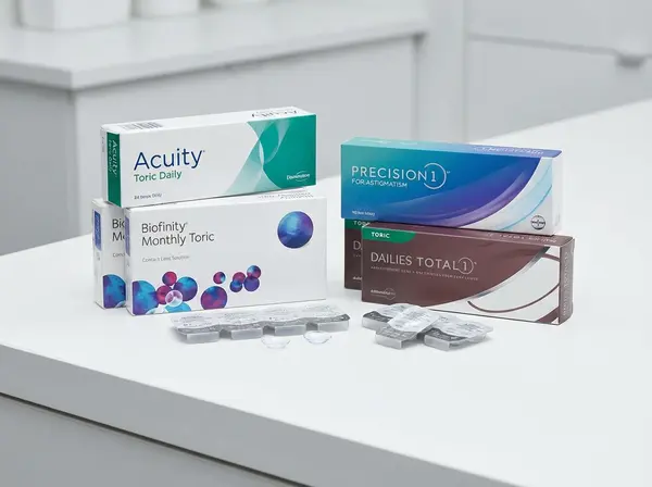 Variety of toric contact lens options for astigmatism available at City Optix San Francisco