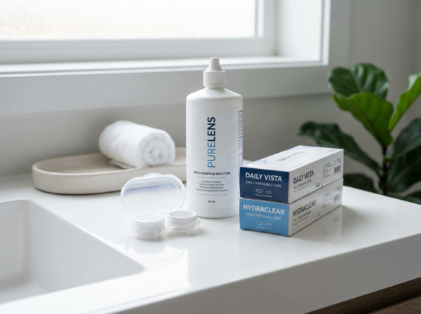Proper contact lens care products and organization for toric lens wearers