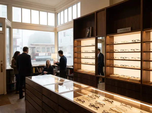 Curated designer eyewear selection at City Optix with expert guidance from Dr. Jeff Rich