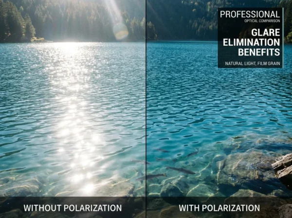 Polarized prescription sunglasses eliminate glare from water and reflective surfaces
