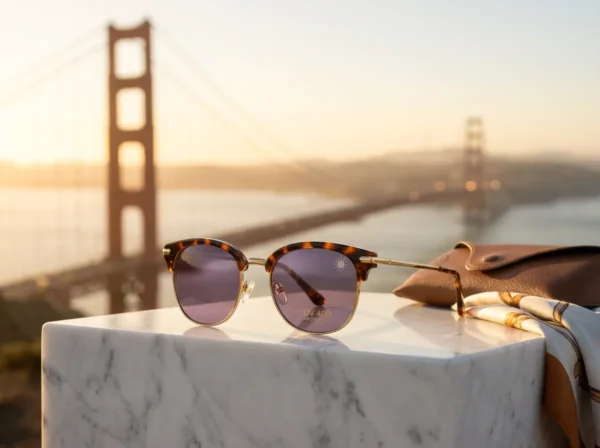Luxury prescription sunglasses with UV protection at City Optix San Francisco Marina District
