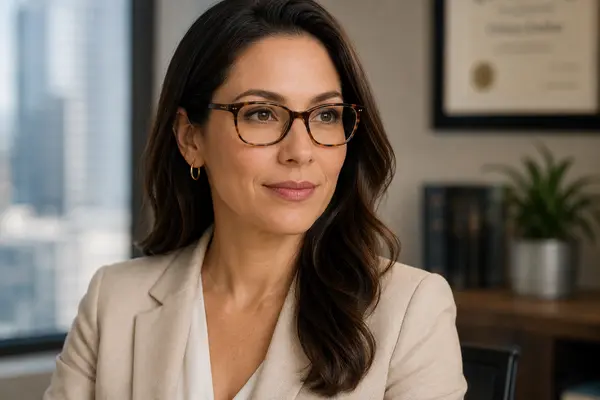 Comfortable properly-fitted eyeglasses showing ideal fit at City Optix