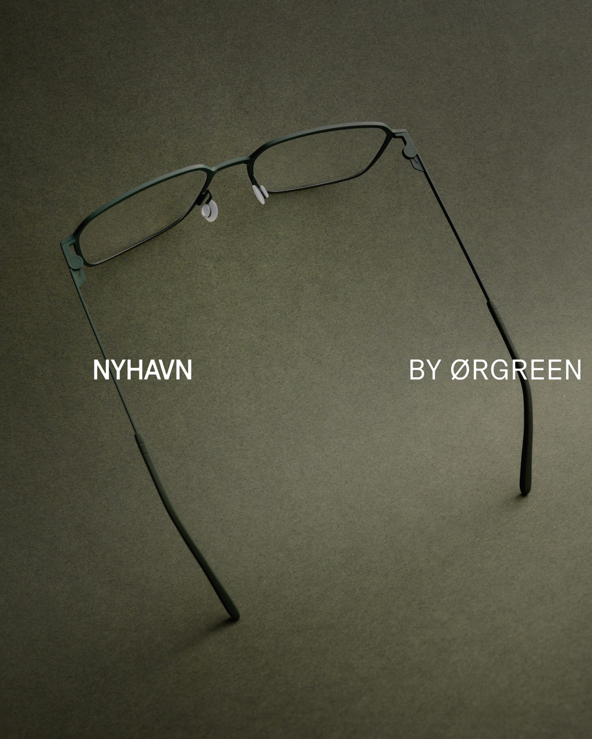 Orgreen NYHAVN titanium frames in muted green, carried at City Optix San Francisco