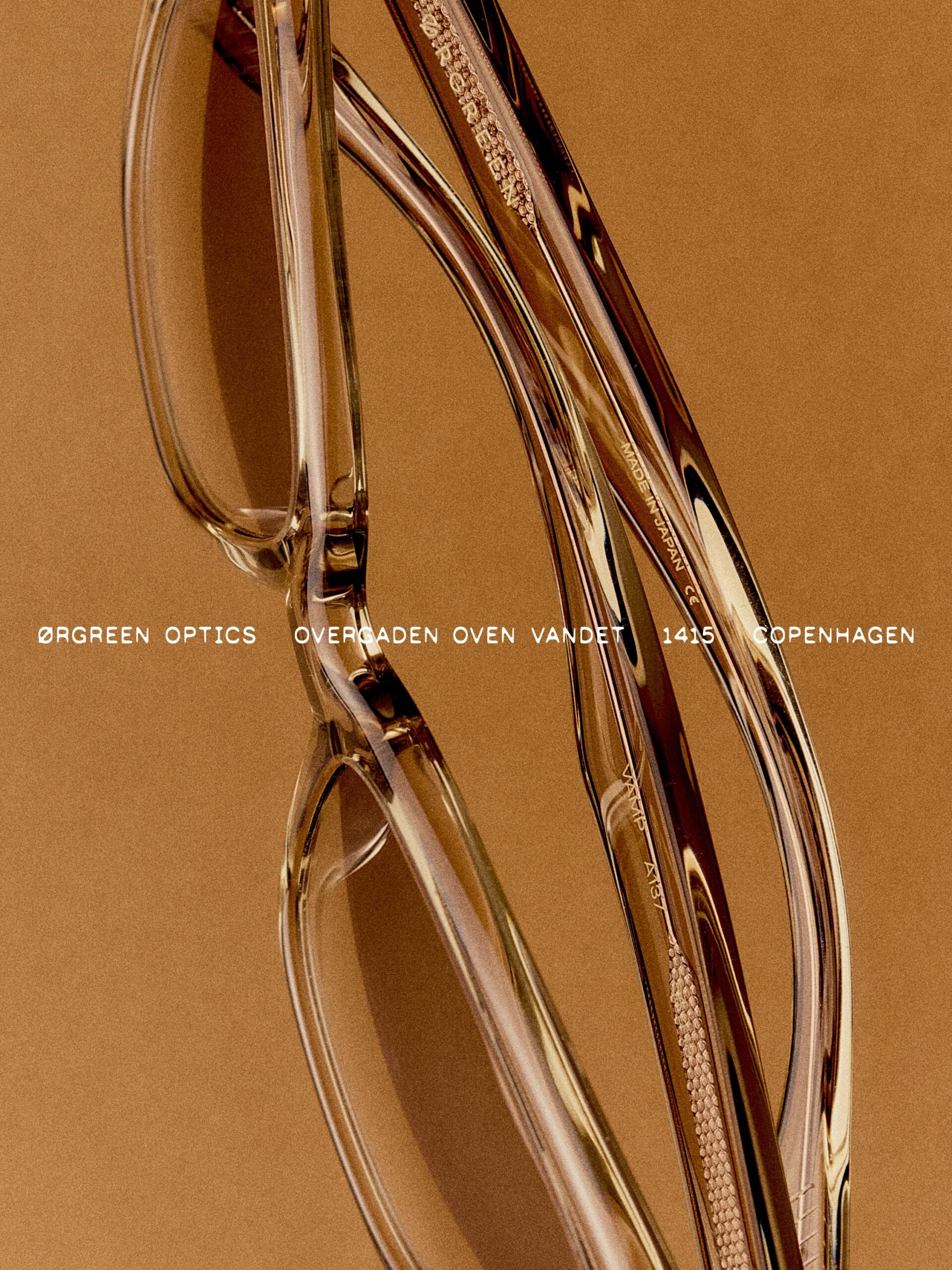 Orgreen Vamp acetate eyewear in warm amber, carried at City Optix in the Marina